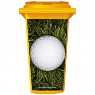 Golf Ball In Long Grass Wheelie Bin Sticker Panel